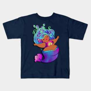 Purple Chubby Mermaid Kids T-Shirt